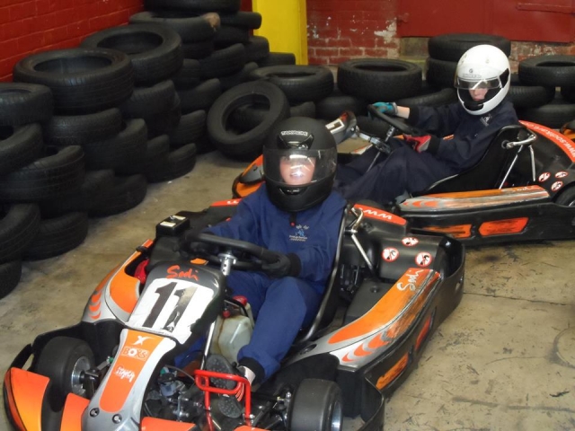 Racing round the track